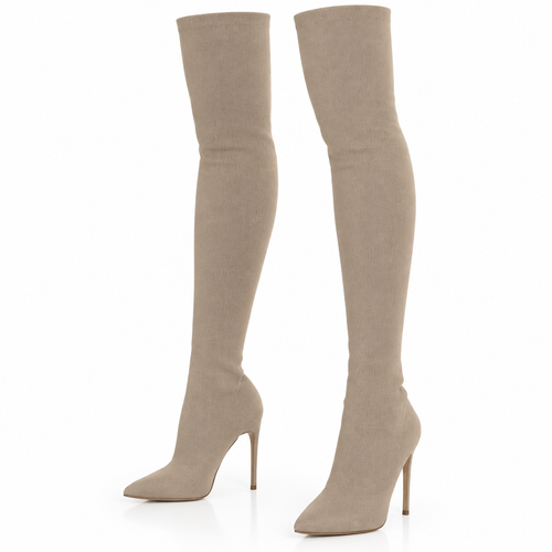 Paire de bottes beiges
