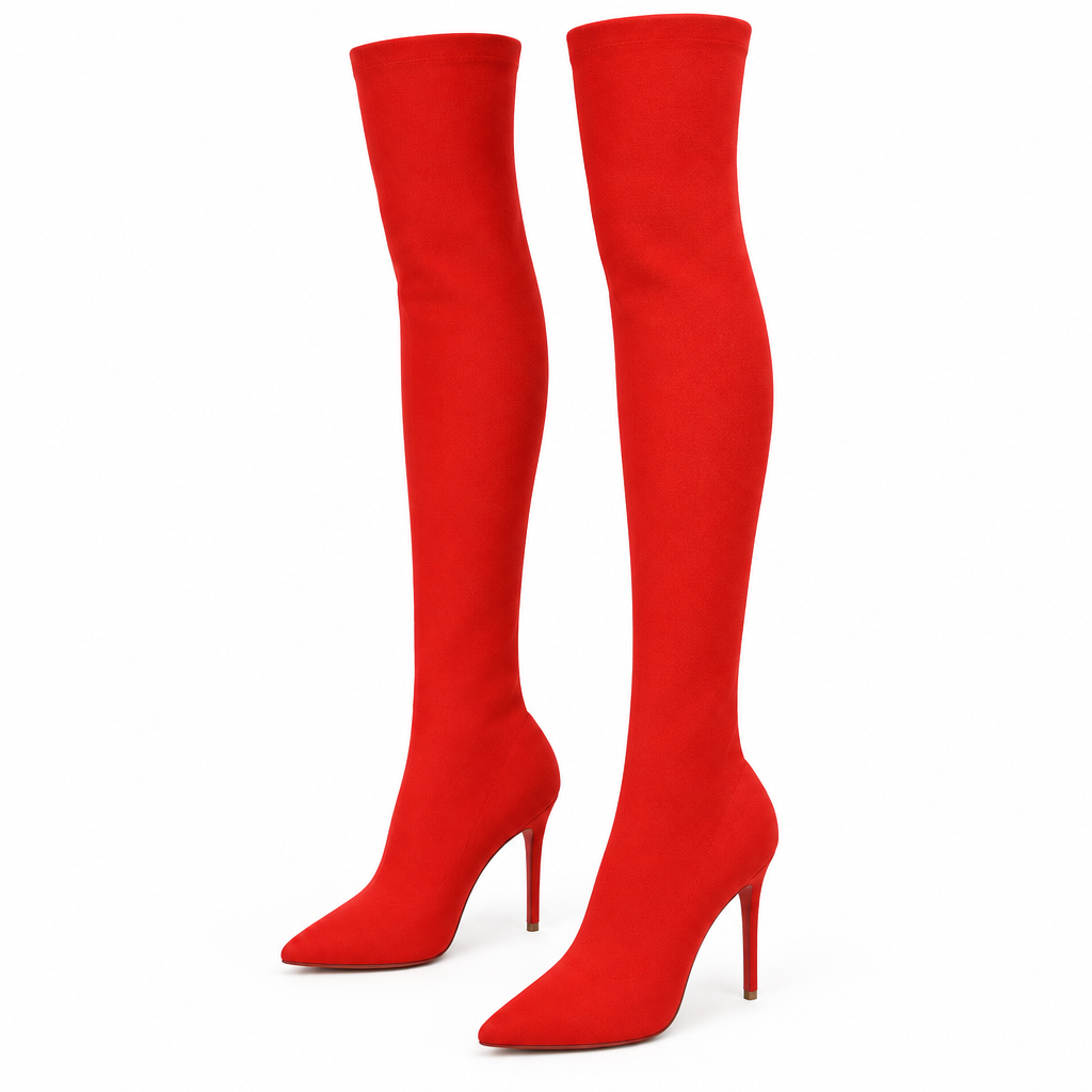 Paire de bottes rouges