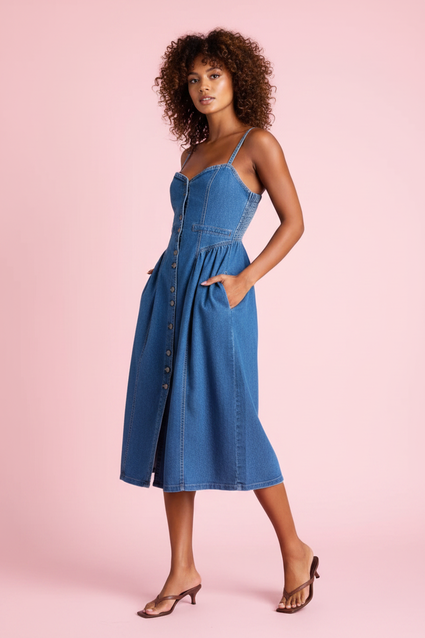 Robe Midi Dusty Blue - 3