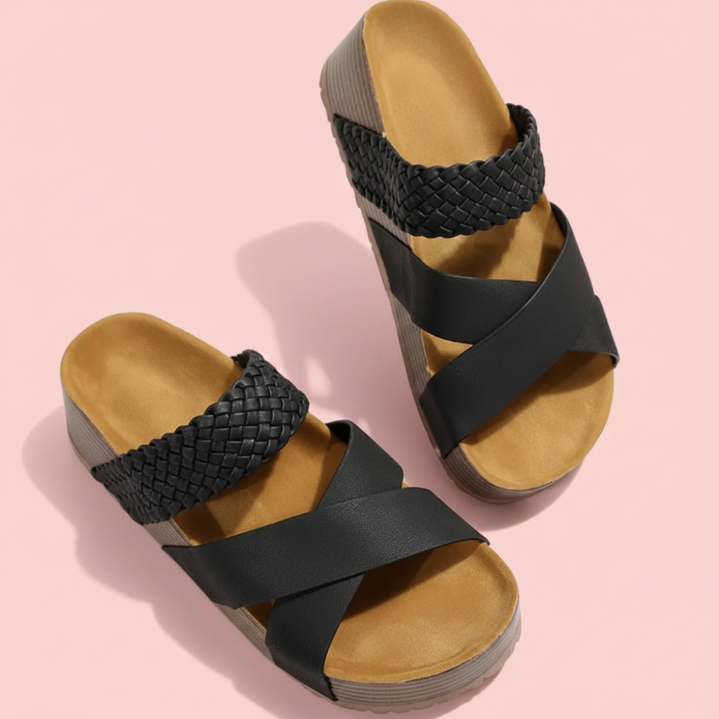 Sandales fond rose 2