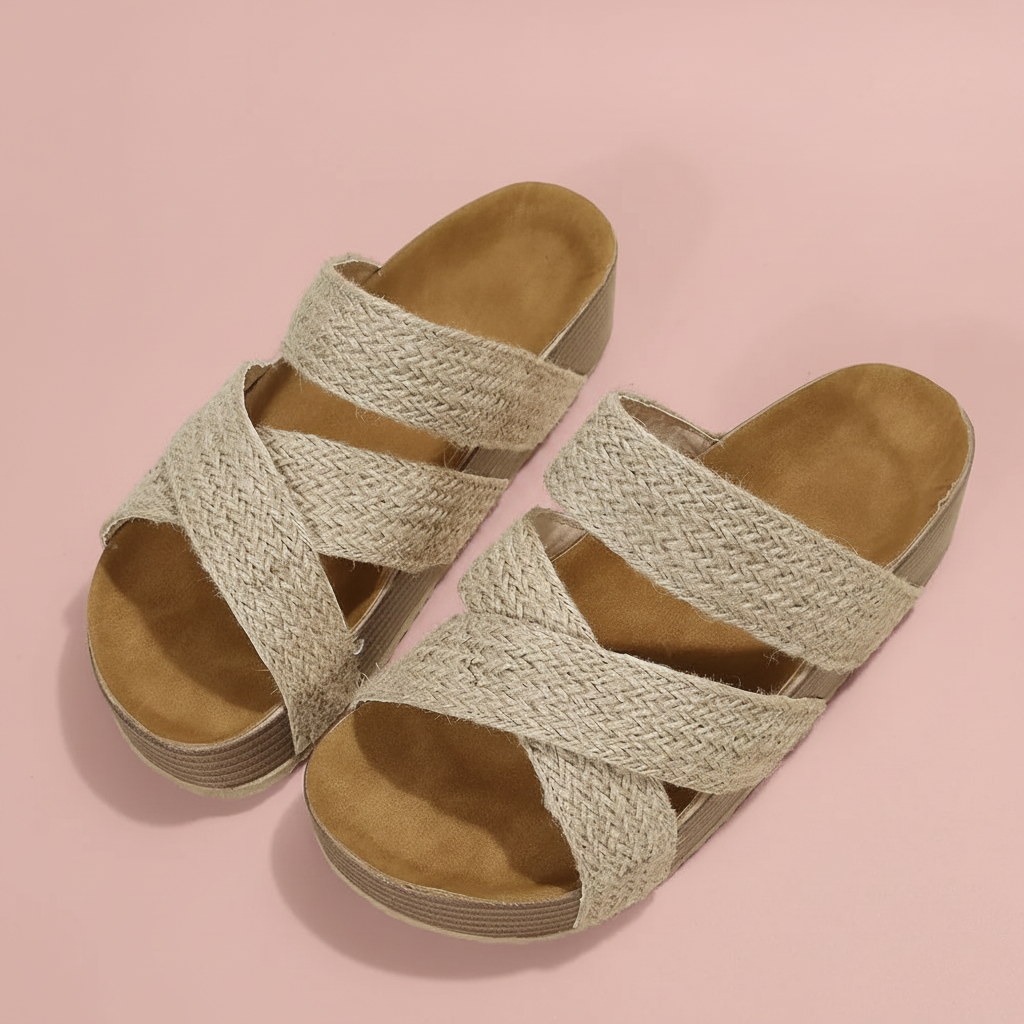 Sandales fond rose 5