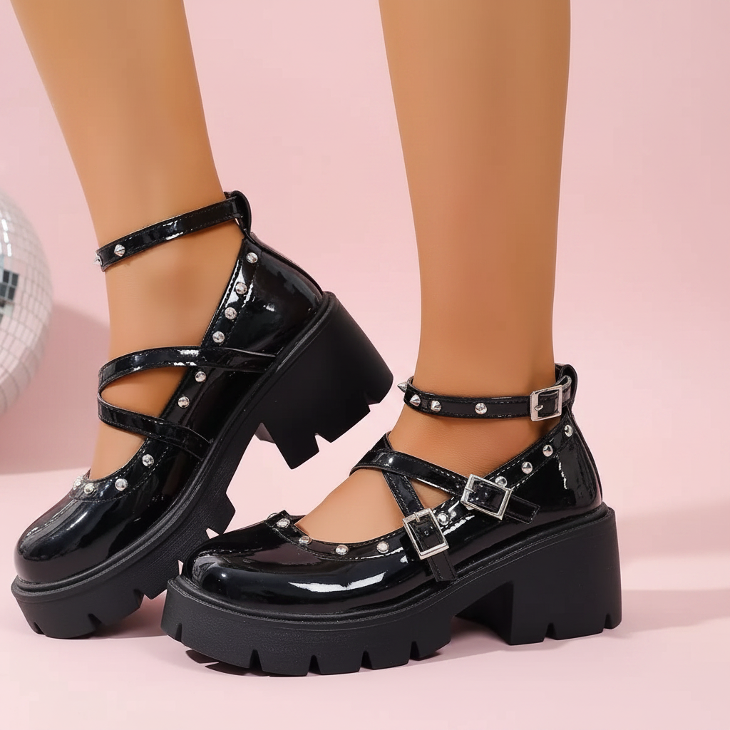 Sneakers Black fond rose - vue 3/4