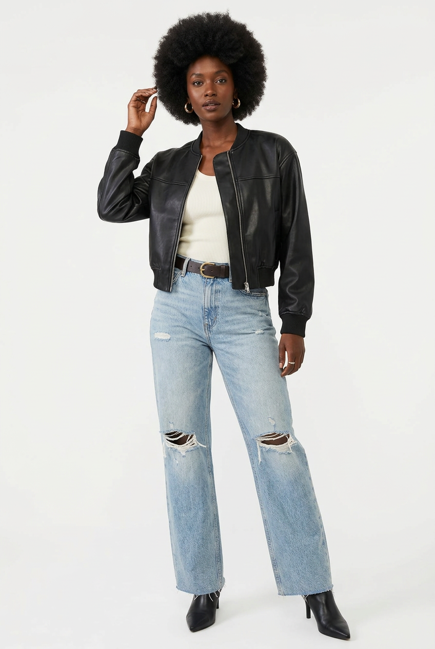 Veste noire de face