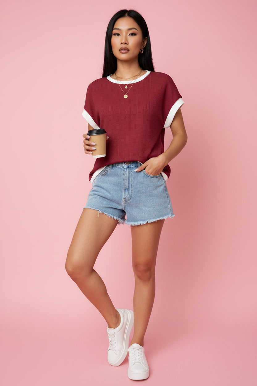 Wine Red - Face - Asiatique